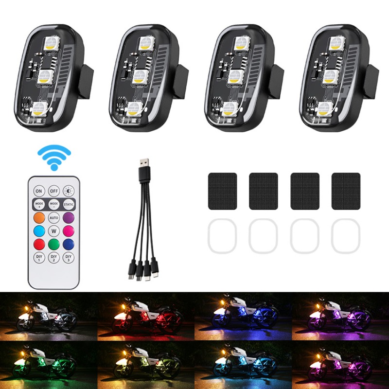Drone Led Light - أضواء LED وامضة RGB للدراجات النارية