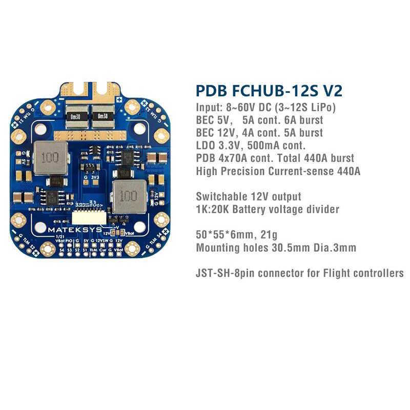 لوحة Matek System XCLASS PDB F - مراجعة Drone Power Distribution Board وسعره